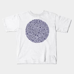 Held Together - a pattern of navy blue doodles Kids T-Shirt